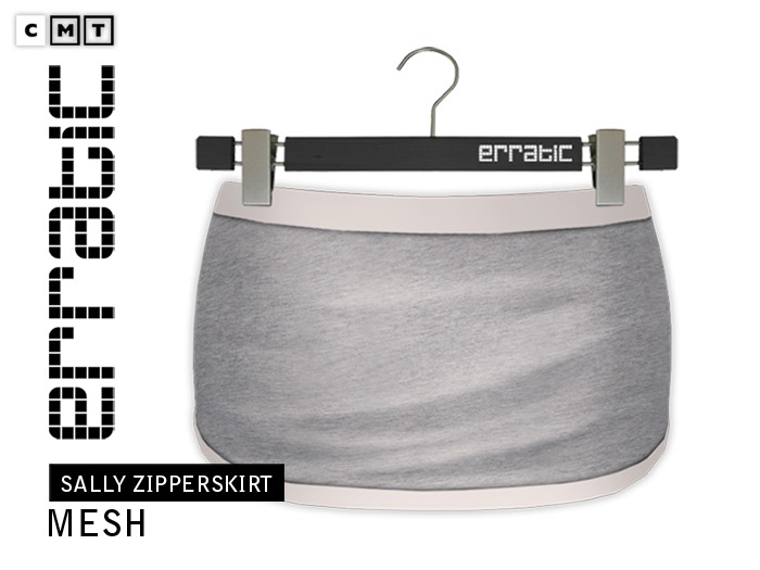 erratic / sally - zipperskirt / grey-white