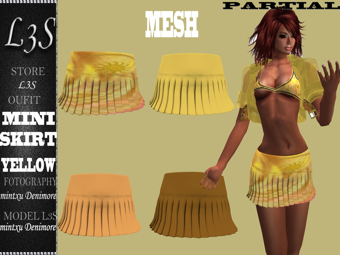 [ L3S ] MINISKIRT YELLOW