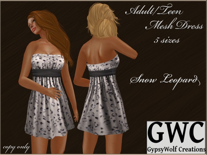 GWC Mesh Dress Animal Print