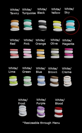 ~SV~ Designs White/Sky Bangles