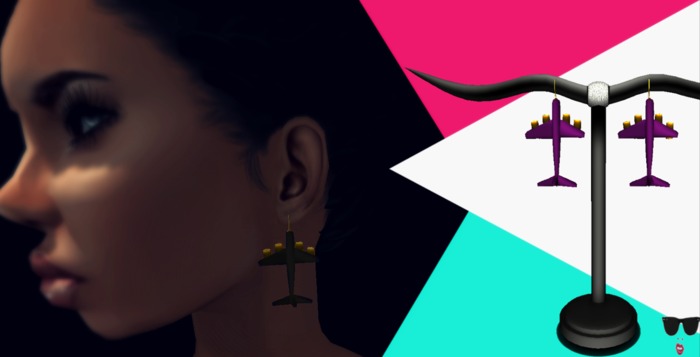 ..::<Fameless Chic> FirstKlass Earrings [purple]::.