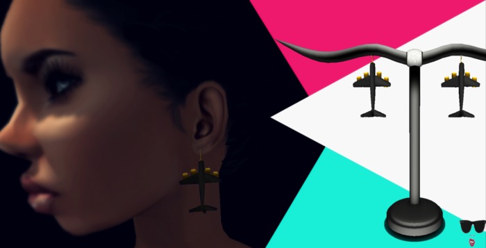 ..::<Fameless Chic> FirstKlass Earrings [black]::.