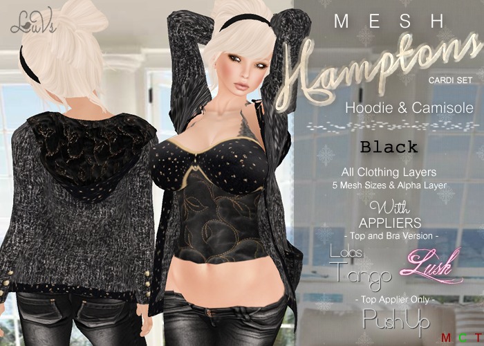 [LuVs] Hamptons Cardi Set Black + Tango Pushup Lush Appliers