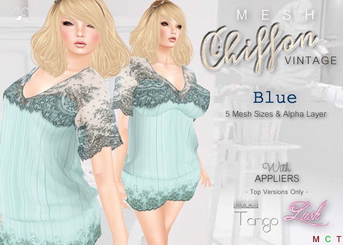 [LuVs] Chiffon Vintage Blue + Lush Tango Appliers