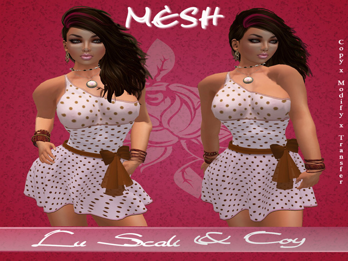 Desire Polka Dot Dress Mesh