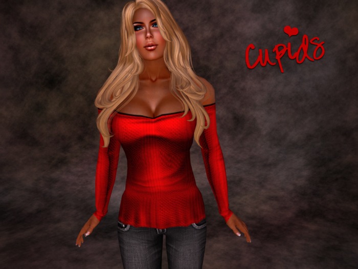 Cableknit Sweater Red