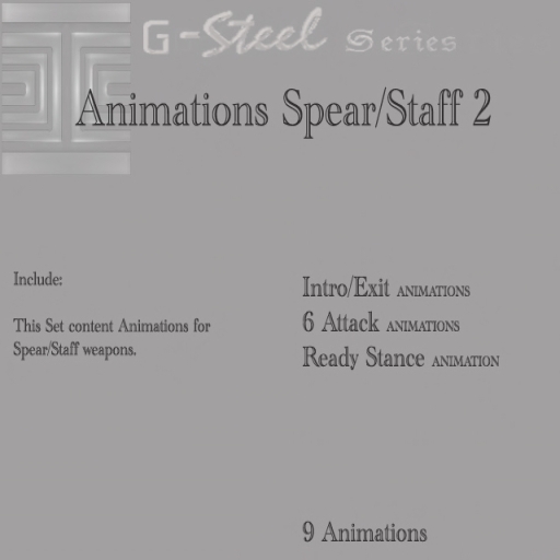 G-Steel Animation BOX Spear Staff 2