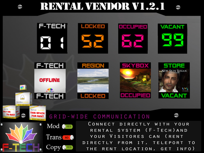 {F-TECH} Rental Vendor V1.2.1 (boxed)