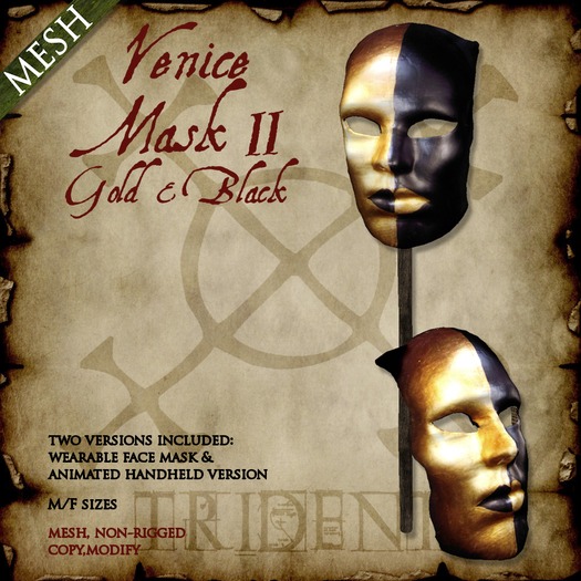 Venice Mask II [Gold,Black]  