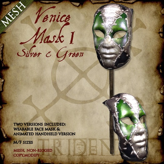 Venice Mask I [Silver,Green]  