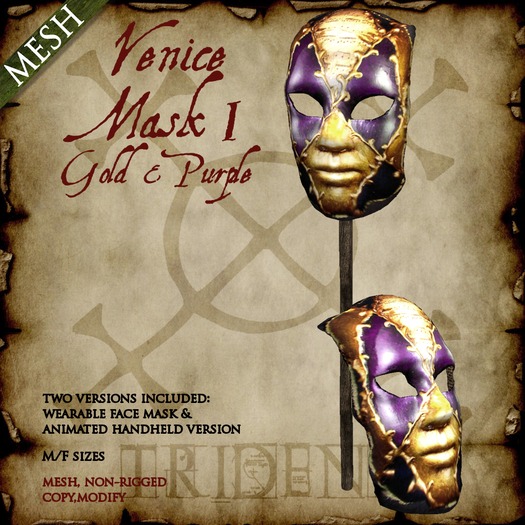 Venice Mask I [Gold,Purple] 