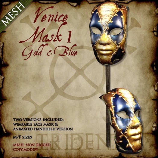 Venice Mask I [Gold,Blue] 
