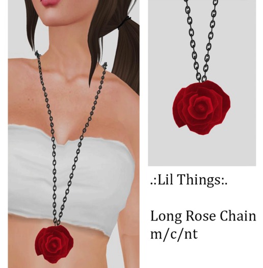 .:Lil Things:. Long Chain. Red Rose