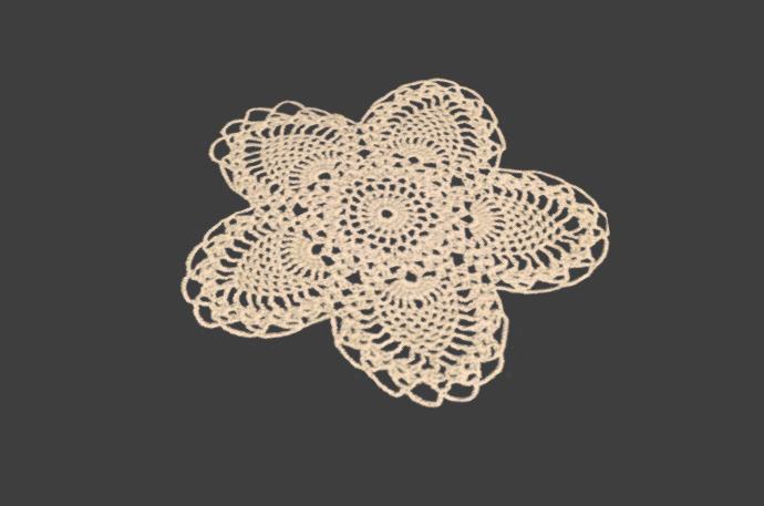 Rounded Star Lace Doily