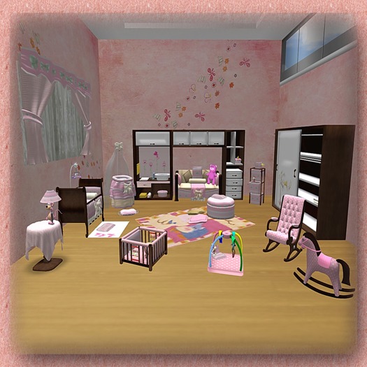 Second Life Marketplace *eSpejiTO* Butterfly BaBy Bedroom Full Set