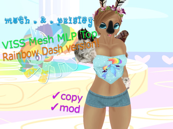 moth . & . paisley - VISS MLP Rainbow Dash Top (MESH)