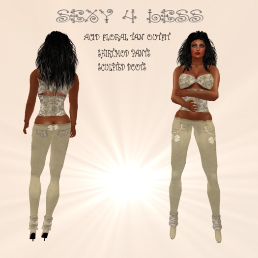 S4L ACID FLORAL TAN OUTFIT
