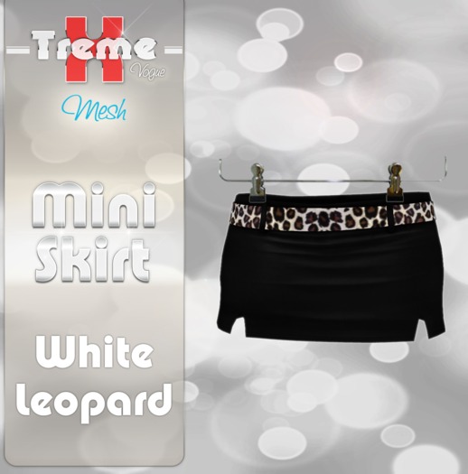 .:: X-TREME Vogue ::. 0028 - Mini Skirt Leopard White