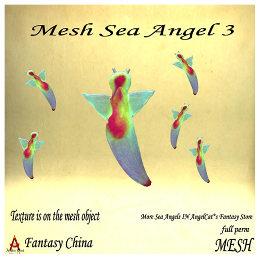 Mesh Sea Angel 3 full perm  0.5 prim 