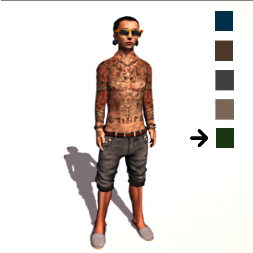 Mesh Mens Cropped Pants GREEN