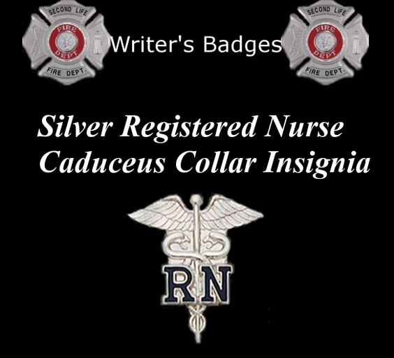 Silver RN Caduceus Collar Insignia