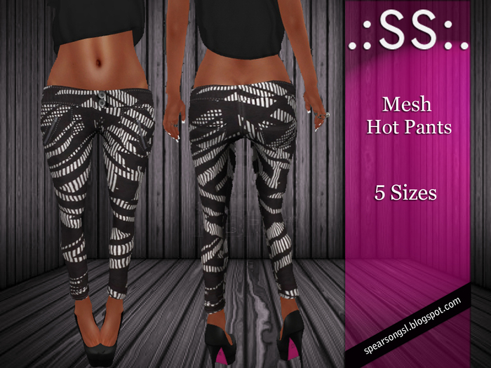 .:SS:. Mesh Black Wild Hot Pants