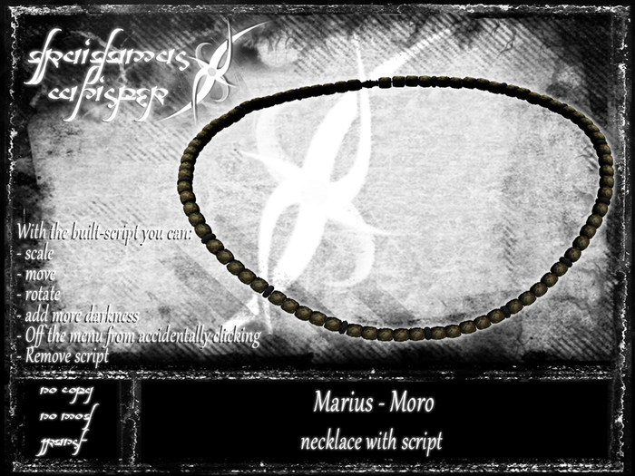 Druidamus Whisper - Marius Black Wood - necklace