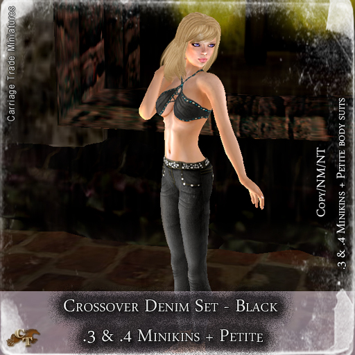@CT@ Crossover Denim Set (Petite/Minikins) BOXED Black