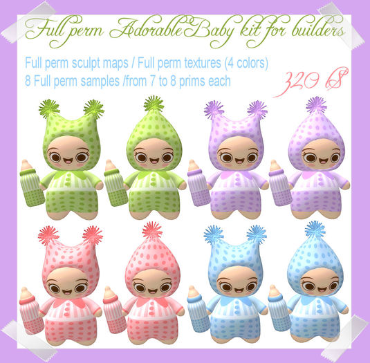 Full Perm Adorable Baby kit for builders
