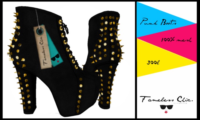 ::<fameless Chic> Punk Boots [Ming]:::