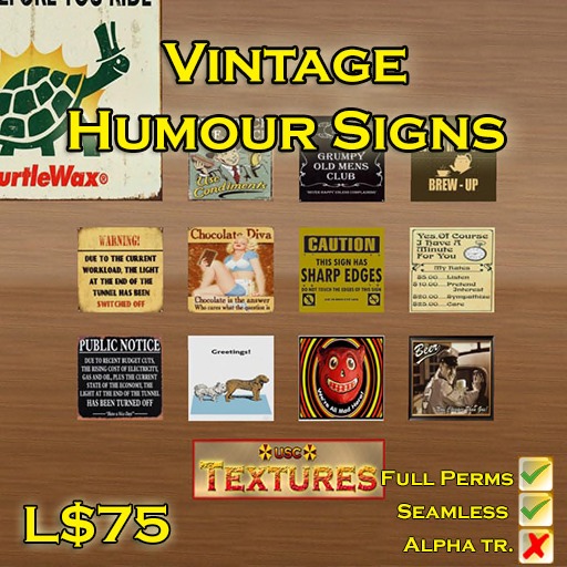 USC Textures - Vintage Humour Signs 