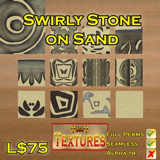 USC Textures - Swirly Stone on Sand 