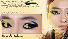 3-Tt_Two-tone seagull crayons.Yellow & blue