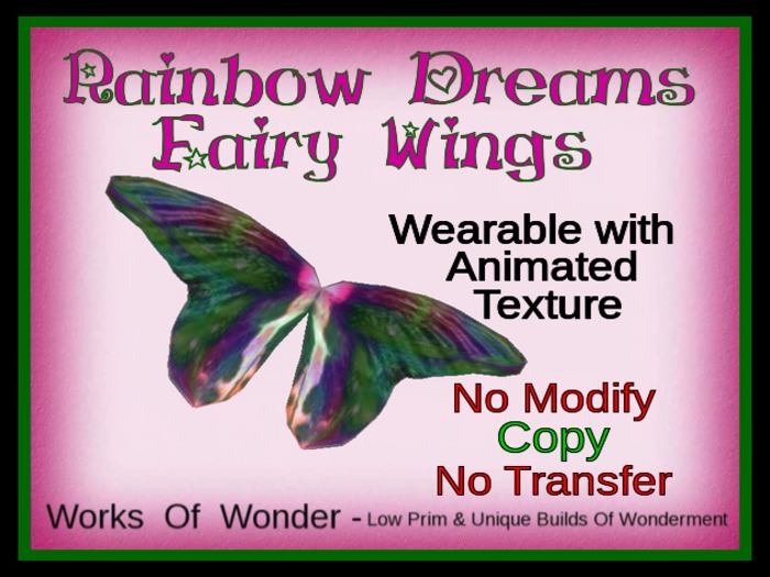 Rainbow Dreams Fairy Wings