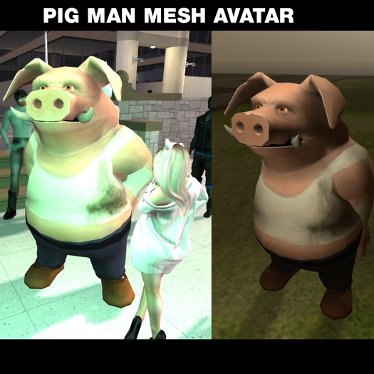 [Gnu] Pig Man Mesh Avatar