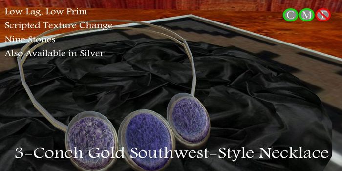 Chey's Gold SW Belt, 5 Conchs, Boxed (Scripted)