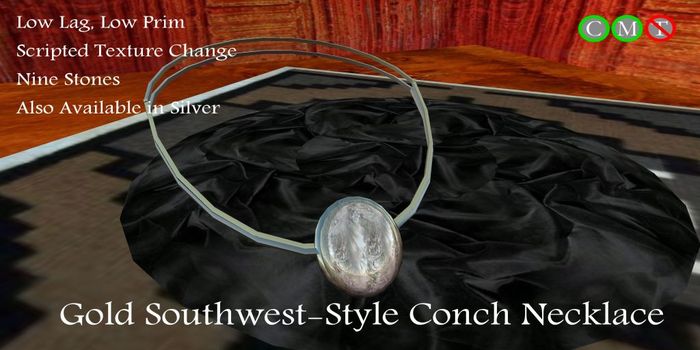 Chey's Gold SW Belt, 5 Conchs, Boxed (Scripted)