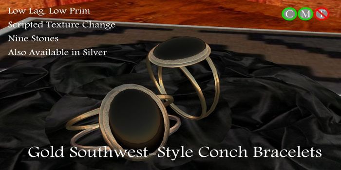 Chey's Gold SW Belt, 5 Conchs, Boxed (Scripted)