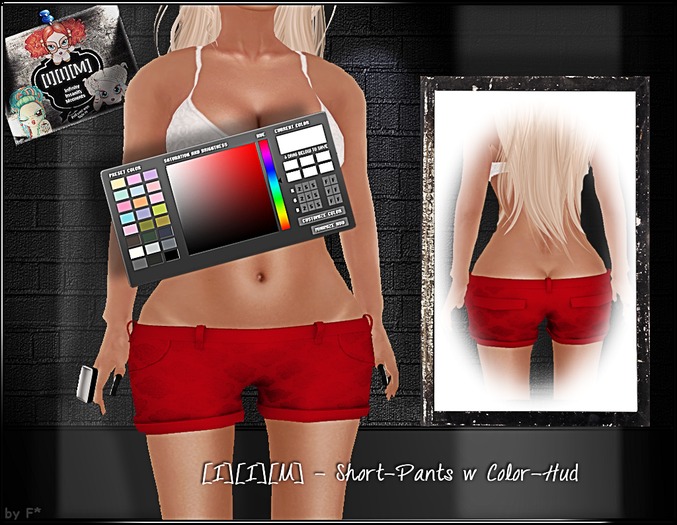 [I][I][M] - Short-Pants{Damask} with Color-Hud(wear me!) 