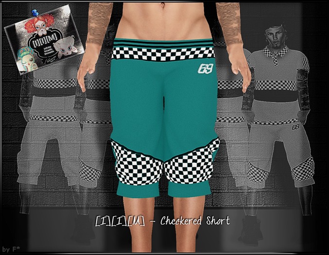 [I][I][M] - Checkered Short Tuerkis(wear me!) 