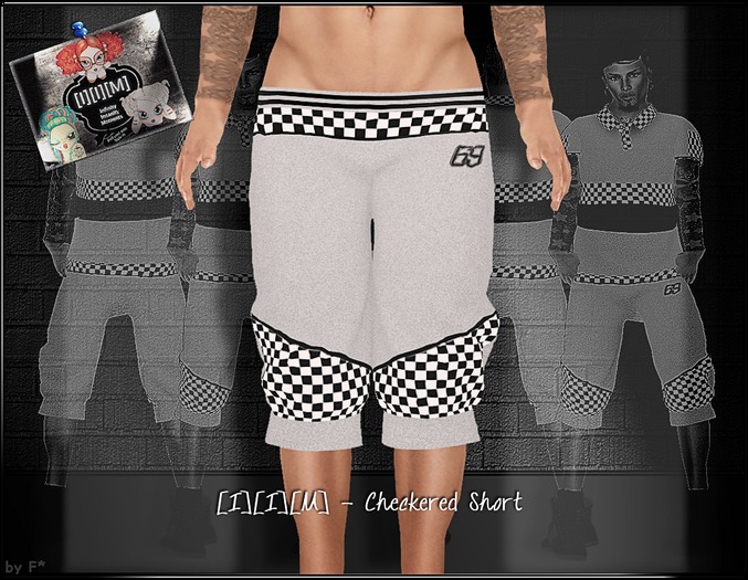 [I][I][M] - Checkered Short White(wear me!) 