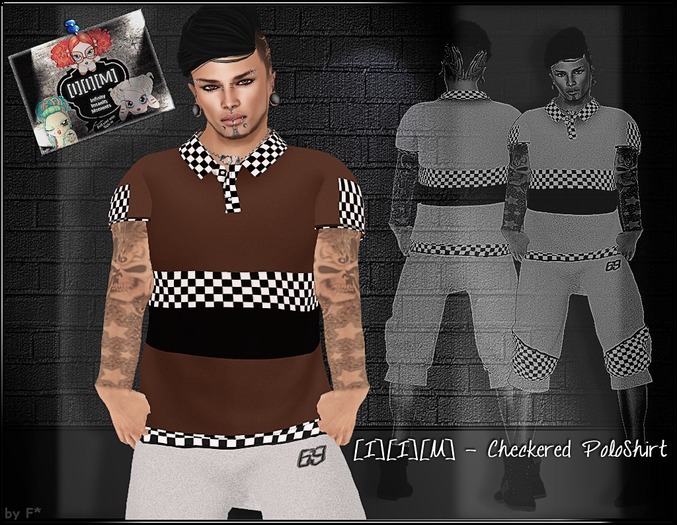 [I][I][M] - Checkered PoloShirt Brown(wear me!) 