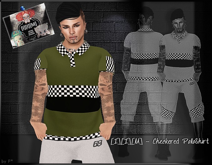 [I][I][M] - Checkered PoloShirt Khaki(wear me!) 