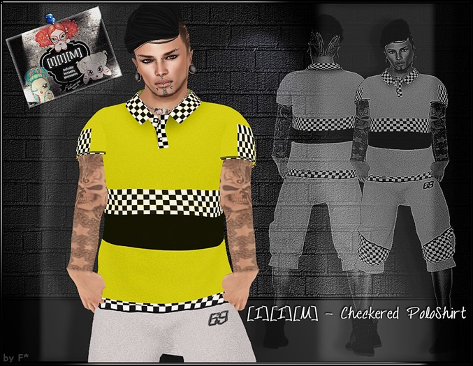 [I][I][M] - Checkered PoloShirt Yellow(wear me!) 