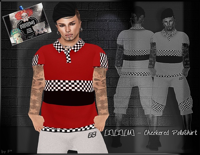 [I][I][M] - Checkered PoloShirt Red(wear me!)