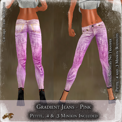 @CT@ Gradient Jeans (Petite/ Minikins) BOXED Pink