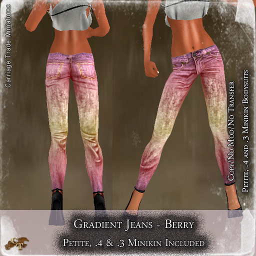 @CT@ Gradient Jeans (Petite/ Minikins) BOXED Berry