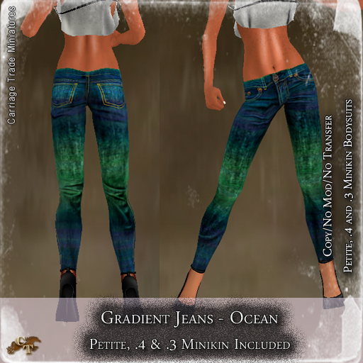 @CT@ Gradient Jeans (Petite/ Minikins) BOXED Ocean