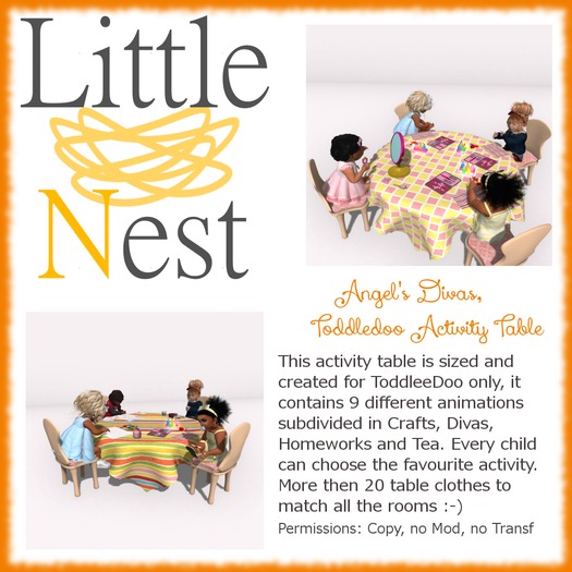 Angel's Divas Activity Table - Little Nest