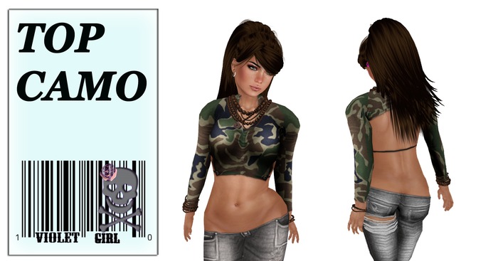 [VIOLET GIRL] TOP CAMO